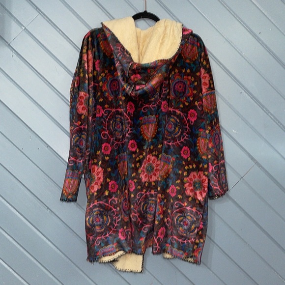 NATURAL LIFE Floral Hooded Cardigan - Multicolor - Picture 6 of 9